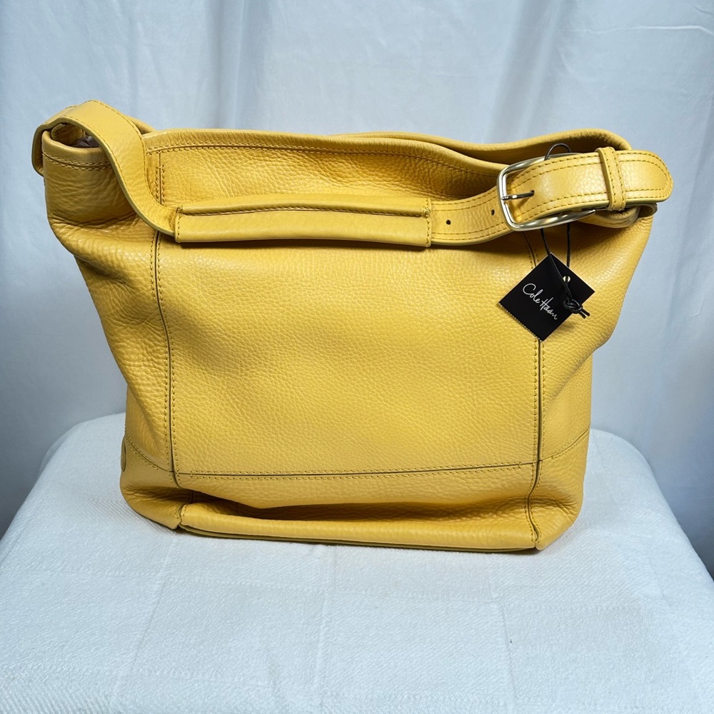 NEW Cole Haan Medium Leather Hobo Dark Sunshine Village II Unit